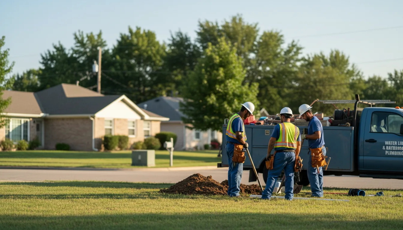 Residential water line and bathroom plumbing service in Higginsville, MO